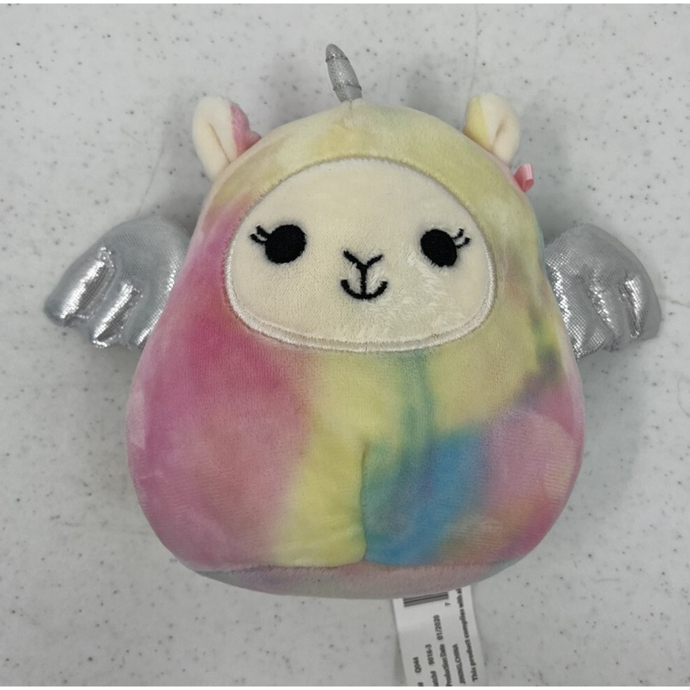 Squishmallows Lucy-May‎ Llamacorn 5" Tie Dye Stuffed Animal Kellytoy